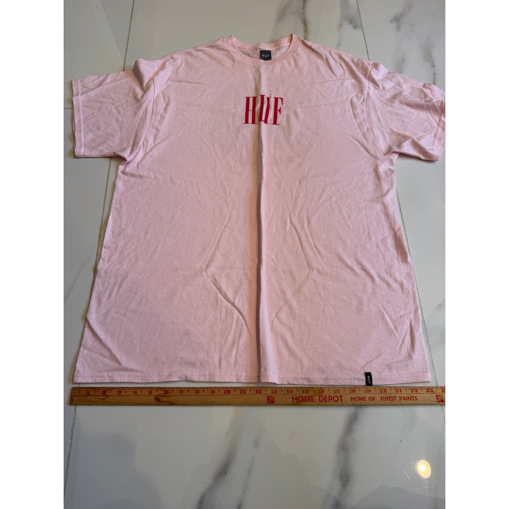 HUF Mens Pink Yin Yang Rose Graphic T-Shirt Short Sleeve Crew Neck XL - Picture 3 of 4